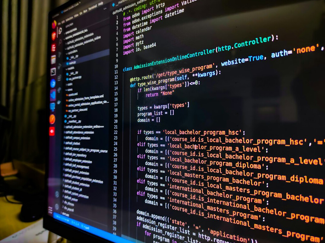 software code on screen