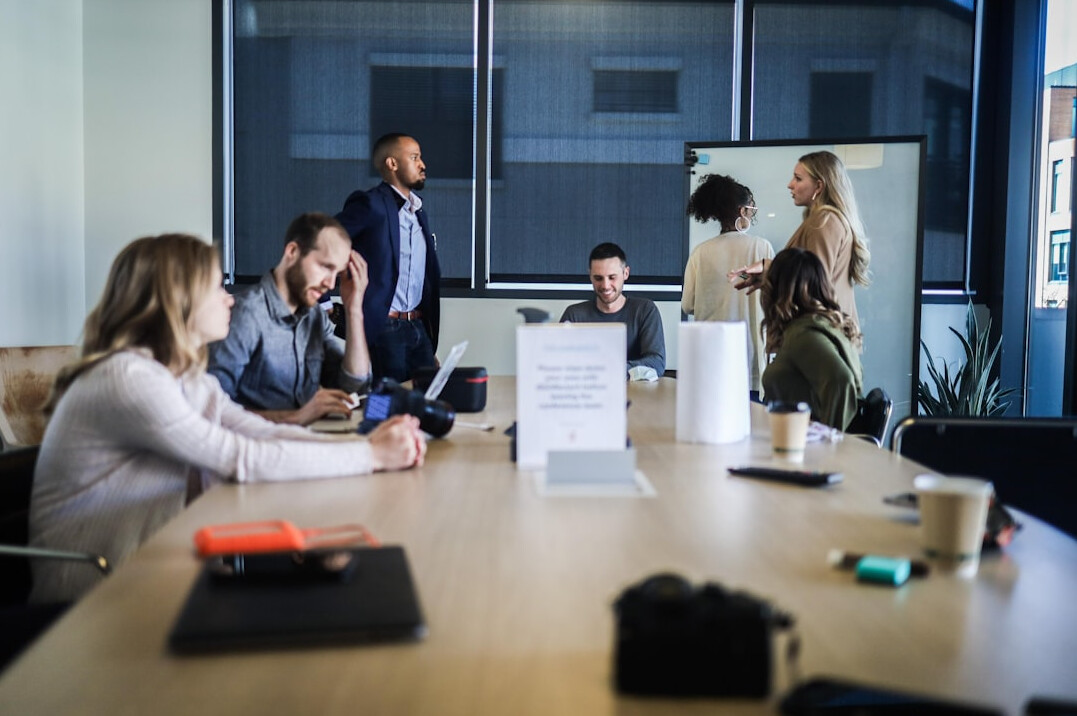 corporate team brainstorming session